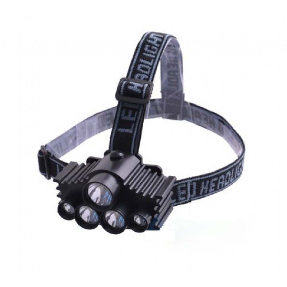 Lanterna frontala Bailong BL 915 cu 5 LED-uri, banda elastica reglabila