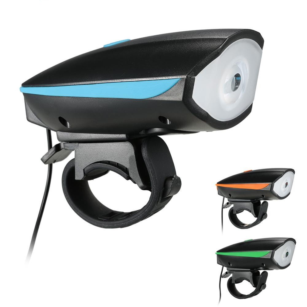 Lanterna reincarcabila 2in1 pentru bicicleta cu LED si alarma, raza 50m, 100 lumeni
