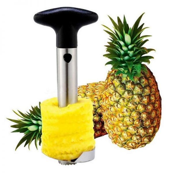 Cutit pentru decojit si feliat ananas, inox, argintiu