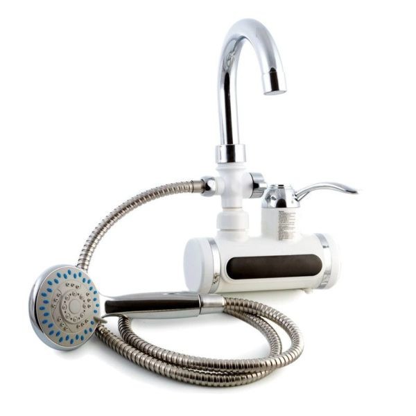 Robinet electric instant cu furtun pentru dus si display