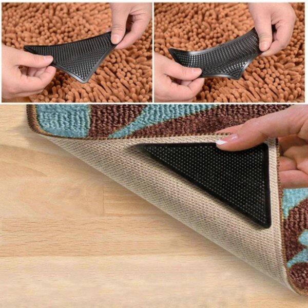 Set 8 coltare Ruggies anti alunecare pentru covor