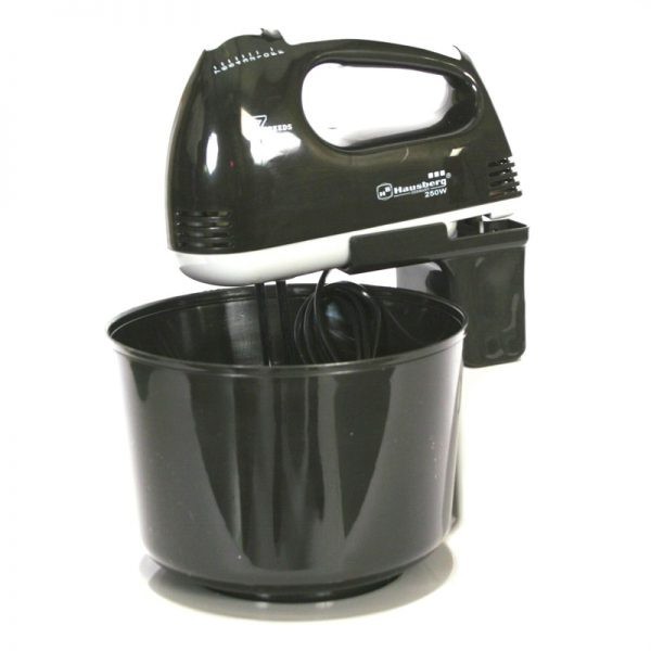 Mixer cu bol Hausberg HB-3550, Putere 250W, 7 trepte, Negru