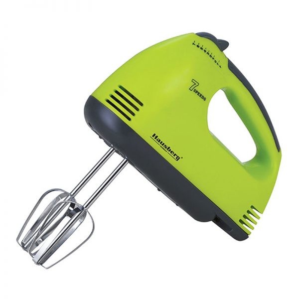 Mixer de mana Hausberg HB-4112, Putere 250W, 7 viteze, Verde/Gri