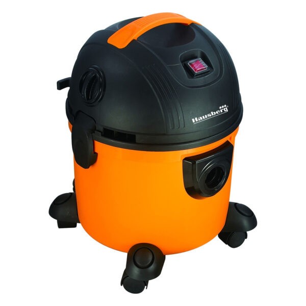 Aspirator cu aspirare umeda/uscata Hausberg HB-2095, Putere 1200W, Capacitate 15L, Portocaliu