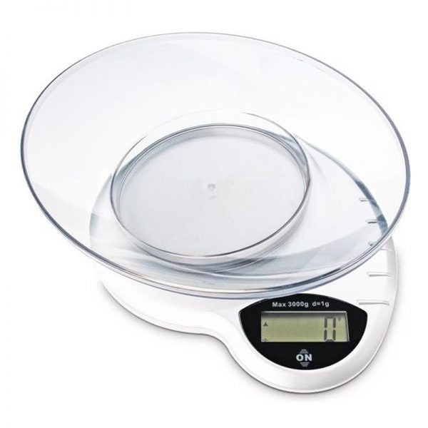 Cantar de bucatarie cu bol Hausberg HB-6015, LCD, Capacitate 3KG