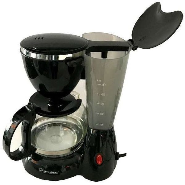 Filtru de cafea Hausberg HB-3650, Putere 800W, Capacitate 0.6L, Negru