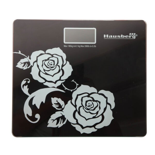 Cantar digital Hausberg HB-6003, Capacitate 150 kg, LCD, Negru