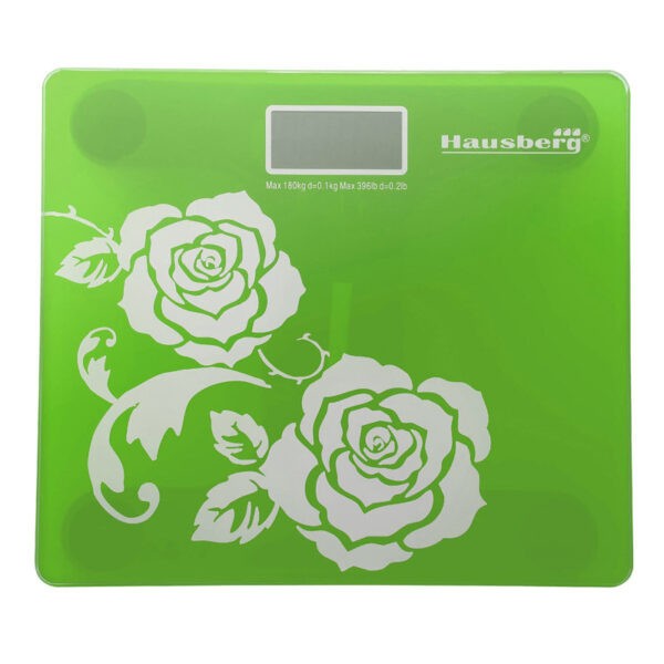 Cantar digital Hausberg HB-6003, Capacitate 150 kg, LCD, Verde