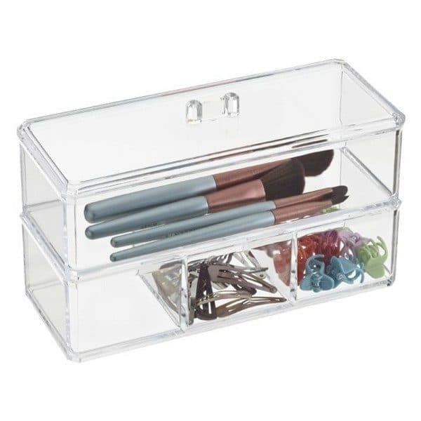 Organizator cosmetice cu 4 compartimente, material acril