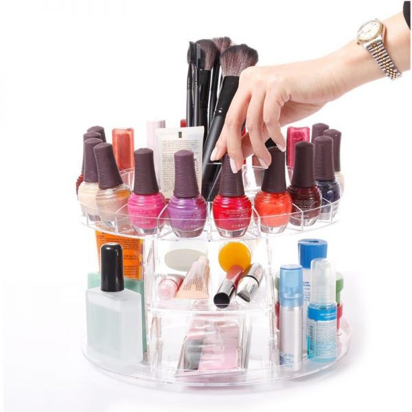 Organizator Glam Caddy pentru cosmetice, rotire 360 grade
