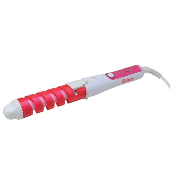 Ondulator Zilan ZLN-0429 pentru par, Putere 25W, ceramica, alb/roz