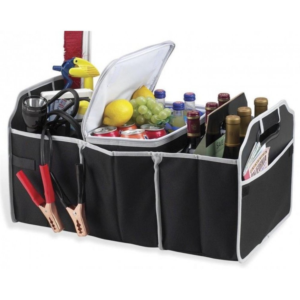 Organizator pliabil pentru portbagaj cu 3 compartimente