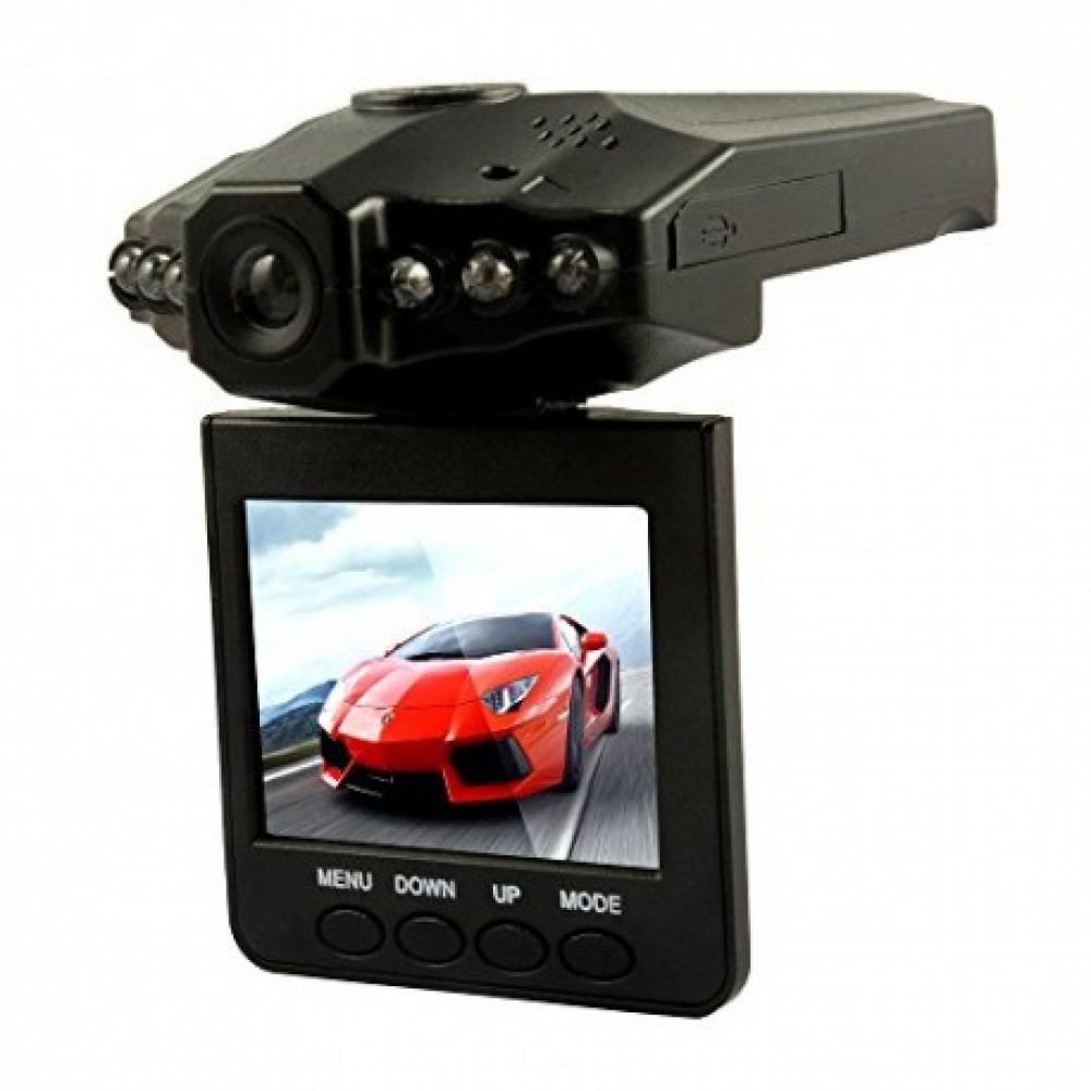 Camera video auto Full HD, unghi 120 grade, display LCD, 6 LED-uri