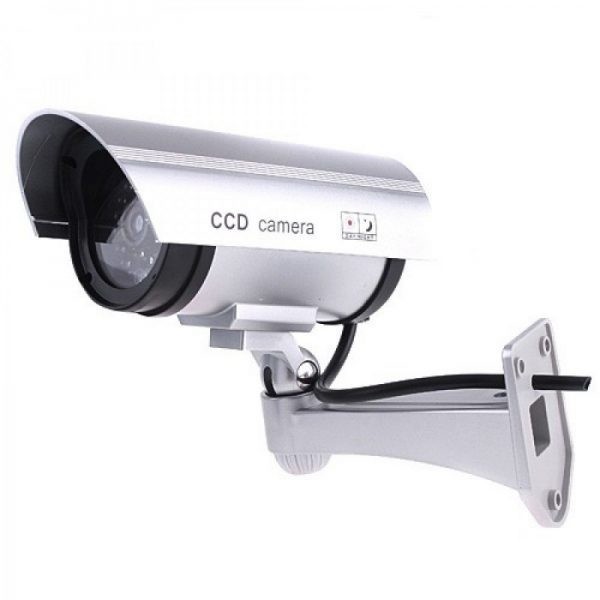 Camera Dummy IR pentru supraveghere falsa, LED, argintiu