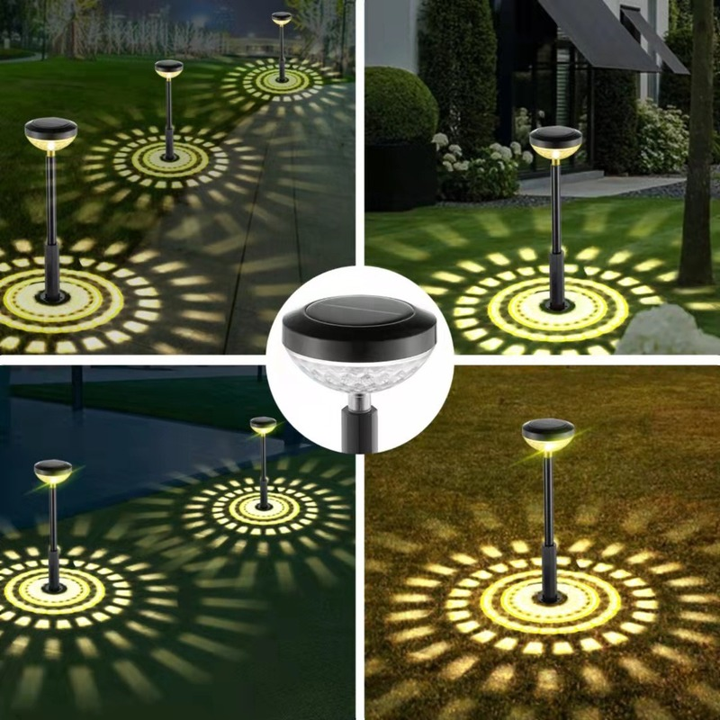Lampa solara Led RGB pentru gradina cu doua moduri de lumina