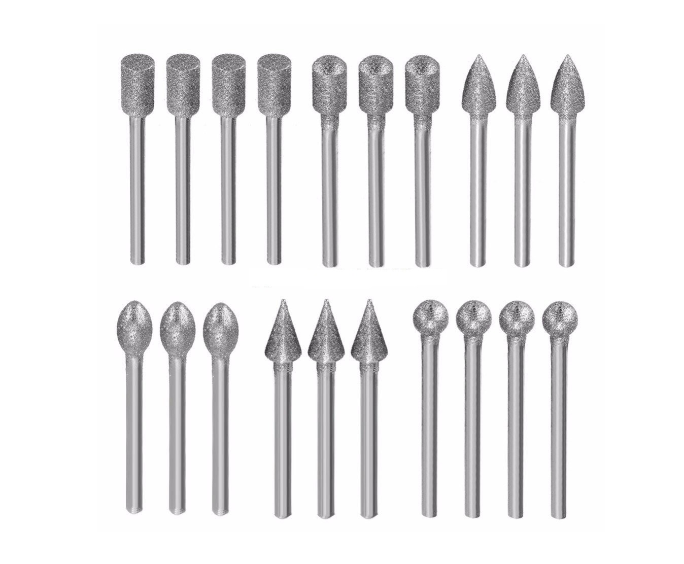 Set 20 freze diamantate diverse forme pt sticla, jad, piatra