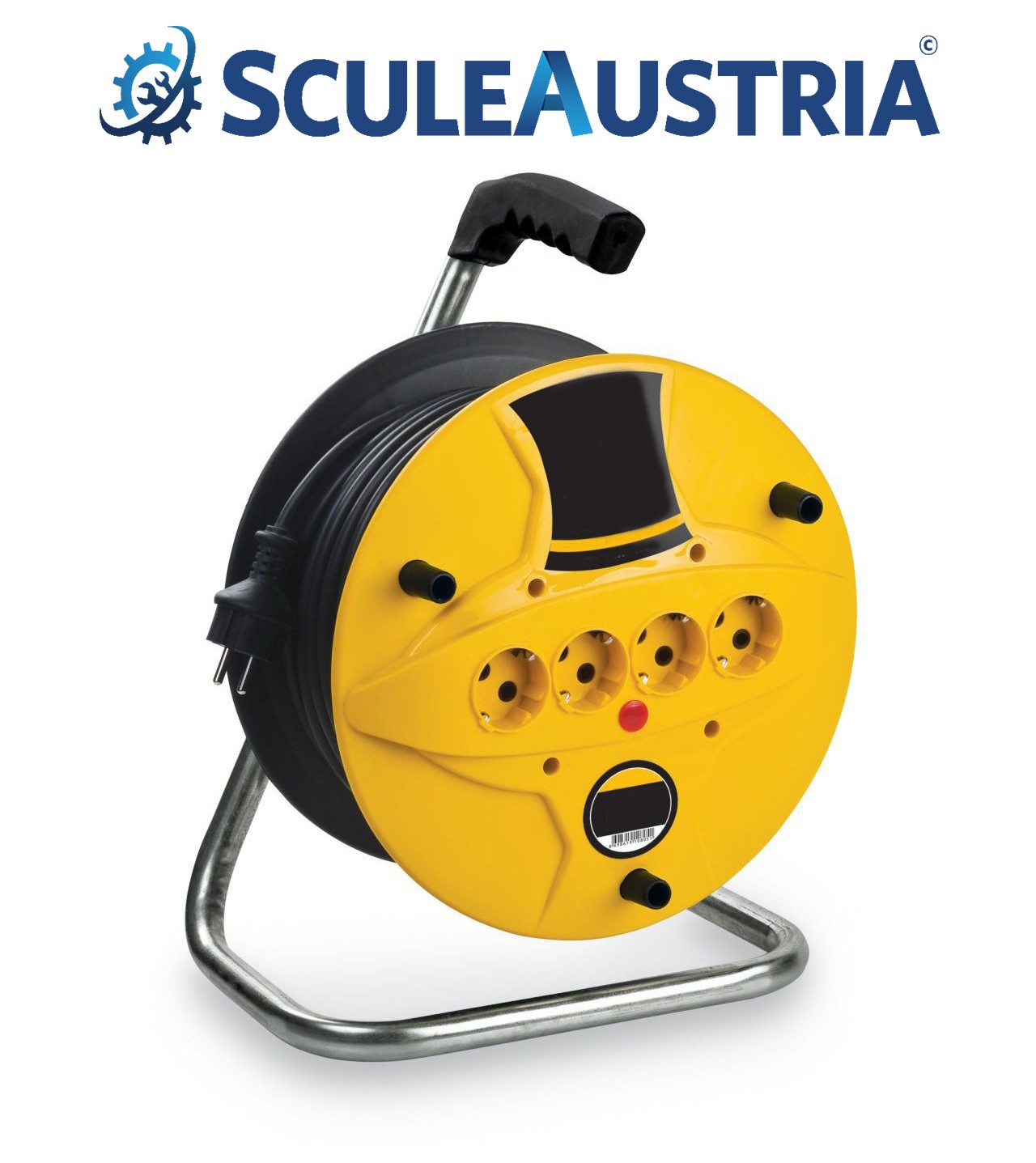 Prelungitor 4 prize si tambur cu derulator, 30x1,5 mm2