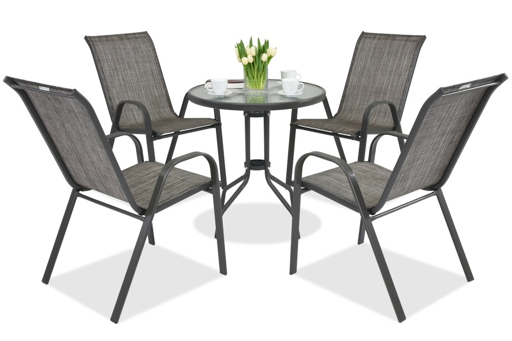 Set mobilier de gradina in 5 parti - 4 scaune si 1 masa. 