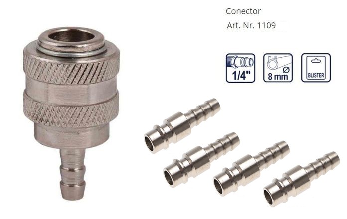 Set 5 piese cupla rapida si conectori furtun aer comprimat