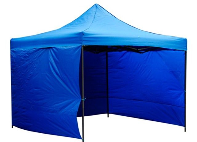 Pavilion pliabil sistem acordeon de gradina 3x3m cu 3 pereti