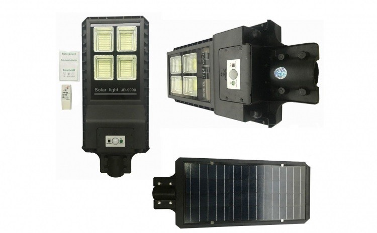 Proiector stradal cu panou solar, senzor de miscare si telecomanda 60W 