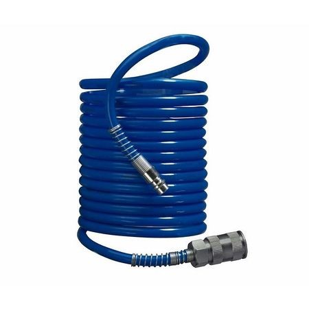 Furtun PVC profesional aer comprimat spiralat 10m, 7 bar, cuple rapide