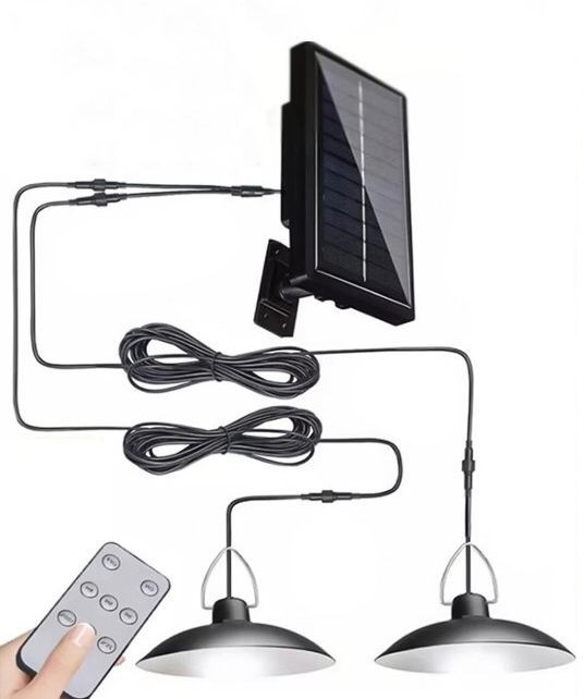 2 LAMPI SOLARE 16 LED-URI CU ABAJUR