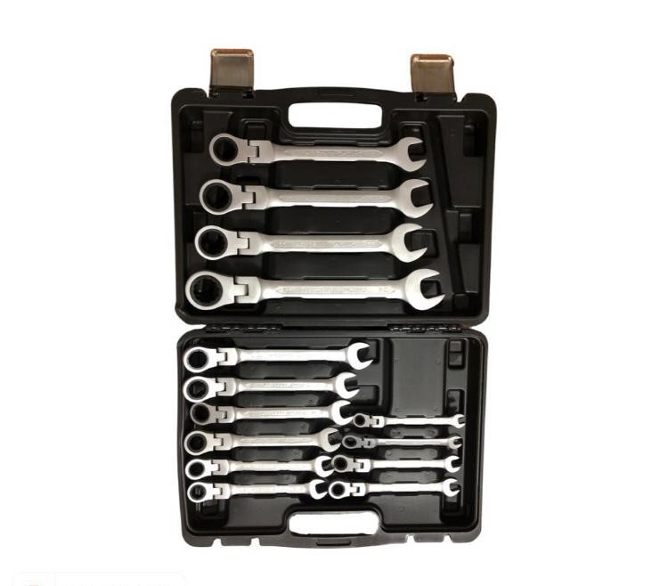 Set chei combinate cu clichet si cap articulat 8-24mm, 14 piese