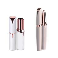 Epilator facial portabil - cu LED incorporat + Cadou: Trimmer pentru sprancene - elimina parul facial nedorit instant si fara durere