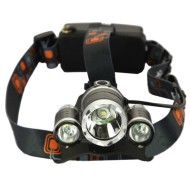 Lanterna frontala din aluminiu Cree-XML T6 cu 3 LED-uri, 6000 lumeni