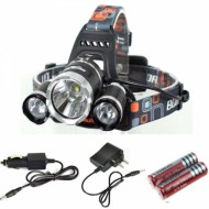Lanterna frontala de cap cu lupa Cree T6, 3 LED-uri