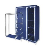 Dulap portabil din material textil cu 2 usi si 4 rafturi