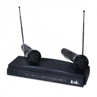 Set 2 microfoane wireless K&K AT-306, emisie FM, 10m