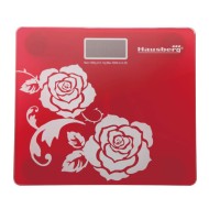 Cantar digital Hausberg HB-6003, Capacitate 150 kg, LCD, Rosu