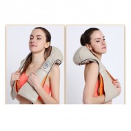 Aparat Shiatsu pentru masaj umeri si gat, 3 viteze, infrarosu, 24W