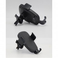 Suport auto pentru telefon cu prindere ventilatie, incarcare Wireless