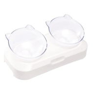 Set 2 castroane pentru animale de companie, PC/PP, 480 ml, Alb