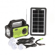 Lanterna cu radio si Mp3 GD-8050, panou solar, 4 becuri