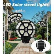 LAMPA STRADALA PROIECTOR LED 1200 W CU PANOU FOTOVOLTAIC CU SENZOR CADOU STALP METALIC