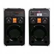Set 2 boxe active , Bass puternic , Cu amplificator, Beculete cu lumini pe bass , Conectivitate Bluetooth , Port USB , AUX in , Card SD , 240W RMS , Impedanta 4-8 Ohmi , Negru