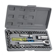 Set complet capete tubulare si cheie 40 piese