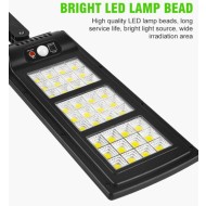 LAMPA SOLARA CU SENZOR DE MISCARE SI TELECOMANDA 144 LED-URI SMD